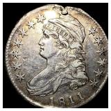 1811 Capped Bust Silver Half Dollar LIGHTLY CIRCUL