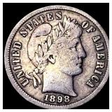 1898-S Silver Barber Dime LIGHTLY CIRCULATED