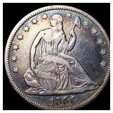 1866 Seated Liberty Half Dollar NEARLY UNCIRCULATE