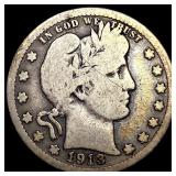 1913 Barber Quarter NICELY CIRCULATED