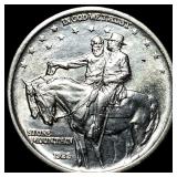 1925 Silver Stone Mountain Half Dollar GEM BU