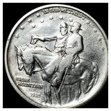 1925 Silver Stone Mountain Half Dollar CLOSELY UNC
