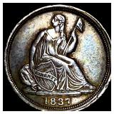 1837 Silver Half Dime CLOSELY UNCIRCULATED