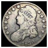 1830 Capped Bust Half Dollar LIGHTLY CIRCULATED