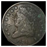 1834 Classic Head Half Cent CLOSELY  UNCIRCULATED