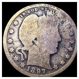 1897-O Silver Barber Quarter NICELY CIRCULATED