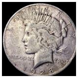 1928-S Silver Peace Dollar LIGHTLY CIRCULATED