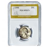1948 Washington Silver Quarter PGA MS67+