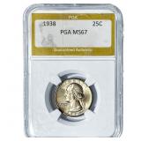 1938 Washington Silver Quarter PGA MS67