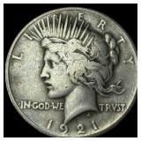 1921 Silver Peace Dollar NEARLY UNCIRCULATED