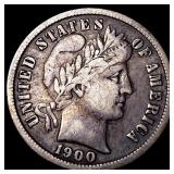 1900-S Silver Barber Dime LIGHTLY CIRCULATED
