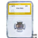 1875 Seated Liberty Dime PGA PR65