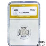 1835 Capped Bust Half Dime PGA MS65+