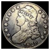 1829 Capped Bust Half Dollar NEARLY UNCIRCULATED