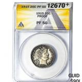 1915 Barber Quarter ANACS PF50