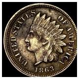 1863 Indian Head Cent NEARLY UNCIRCULATED