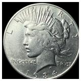 1934-S Peace Silver Dollar CLOSELY  UNCIRCULATED