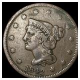 1842 Braided Hair Large Cent LIGHTLY  CIRCULATED