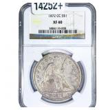 1872-CC Seated Liberty Dollar NGC XF40