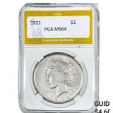1921 Silver Peace Dollar PGA MS64