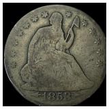 1853-O Arrows/Rays Seated Liberty Half Dollar  NI