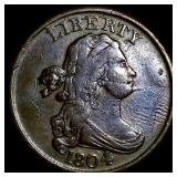 1804 Copper Half Cent CLOSELY UNCIRCULATED