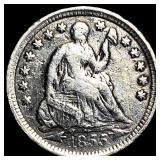 1855 Silver Half Dime NEARLY UNCIRCULATED