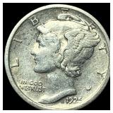 1925-S Silver Mercury Dime CLOSELY  UNCIRCULATED