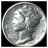 1926-S Silver Mercury Dime NEARLY  UNCIRCULATED