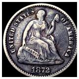 1872 Seated Liberty Half Dime ABOUT UNCIRCULATED