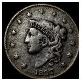 1837 Coronet Head Large Cent NEARLY UNCIRCULATED