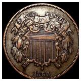 1866 Two-Cent Piece CLOSELY UNCIRCULATED
