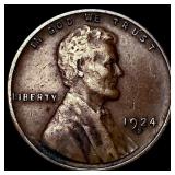 1924-S Lincoln Wheat Cent NEARLY UNCIRCULATED