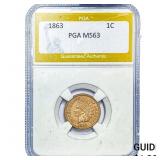 1863 Indian Head Cent PGA MS63