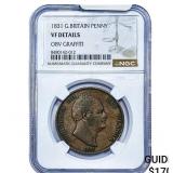1831 Great Britain Copper Penny NGC VF Details