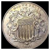 1867 Shield Nickel CHOICE AU