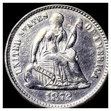 1872 Silver Half Dime CLOSELY UNCIRCULATED