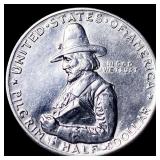 1920 Silver Pilgrim Tercentenary Half Dollar CLOSE