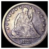 1875 Seated Liberty Quarter LIGHTLY CIRCULATED