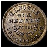 Civil War Token G.L. Bowne Cooperstown NY CLOSELY