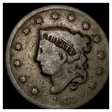 1833 Coronet Head Large Cent NICELY CIRCULATED