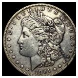 1891-S Silver Morgan Dollar ABOUT UNCIRCULATED