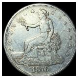 1876-S Silver Trade Dollar NEARLY  UNCIRCULATED
