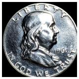 1961 Franklin Silver Half Dollar GEM PROOF