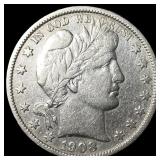 1908-S Silver Barber Half Dollar LIGHTLY  CIRCULA
