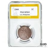1944 1 Centavo Phillipines PGA MS64