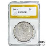 1890-CC Morgan Silver Dollar PGA MS64