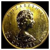 1984 Canada Gold Maple Leaf 1 oz $50 GEM BU