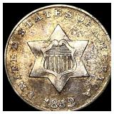 1852 Silver Three-Cent Piece CLOSELY UNCIRCULATED