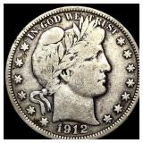 1912 Barber Half Dollar NICELY CIRCULATED